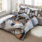 Wolf Deko - Bettdecke 135x200 Wolf Tier Ganzjahresdecke - Wilde Tiere Wolf Bettdecke Ohne Bezug - 4 Jahreszeiten Bettdecken 135 x 200 Wald Wolf - Wende-Design Steppdecke Schlafdecke AW-234