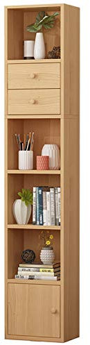 6-lagiges Bücherregal aus Holz für Kinder, mit Türen, Bücherregal, platzsparende Aufbewahrungslösung für Kinderbücher (Weiß/Rosa/Buche/Grün)