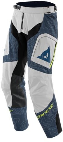 DAINESE - Sterrato Tex Pants, Pantalones De Moto De Tela, Hombre, Glacier Gray/Blue, 48