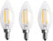 Reinscer 3X Dimmbare E12 4W COB Kerze Flamme Filament LED GlüHbirne Lampe 10 x 3,5 cm