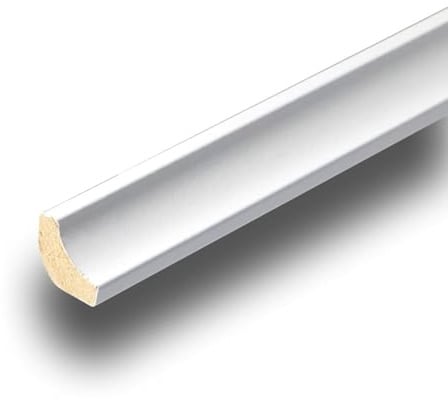 IMPERIAL STUDIOS Laminate Scotia Floor Beading Edging For All Types Of Flooring Durable Long-Lasting Versatile Floor Beading Strip Bathroom Skirting Board Trim Strips (White, 2.4mtr x 10)