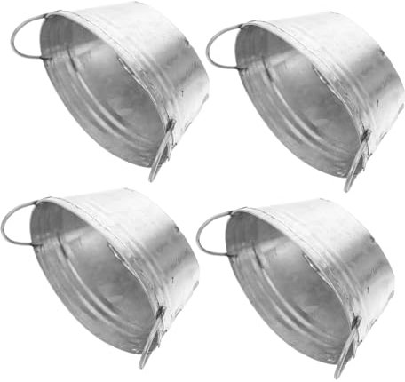 Abaodam 4 Stück Mini Weißblech Blumentopf Rustikaler Eimer Metall Outdoor Blumentopf Blechdose Rustikaler Übertopf Urlaub Pflanzgefäß Topf Dekorativer Metalleimer Mini-Eimer Blecheimer für Party