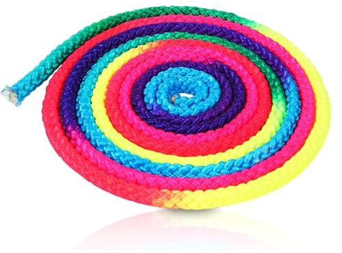 Corda per Ginnastica Ritmica, Corda per Ginnastica Artistica, 2,8 m di Nylon di Colore Arcobaleno Corda per Ginnastica Ritmica Solida da Competizione per l'allenamento Artistico e la Concorrenza