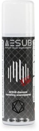 AESUB diamond 3D Scanningspray – 200 ml selbstverflüchtigendes Scanspray für Schmuck, pigmentfrei & titandioxidfrei, ultradünner weißer Film, keine Reinigung nötig, Made in Germany