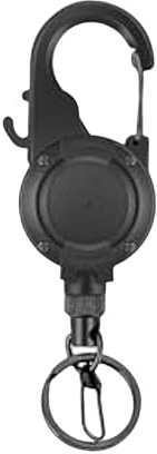 CQEAZ Portachiavi retrattile resistente moschettone porta badge con cavo retrattile in acciaio da 65 cm portachiavi esterno portachiavi retrattile