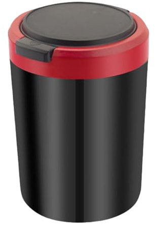 Cendrier de voiture amovible en métal avec couvercle - Lumière LED bleue - Convient à la plupart des porte-gobelets de voiture - Anti-odeurs