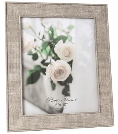 Wooden Style Photo Frame Decorative Home Free Standing Picture Decor Tabletop (Light Wood, 8x10)