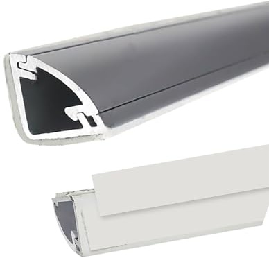Cable Ducts Pore-Free Triangular Wall Cable Cover for Hiding TV Cables, Cable Ducts with Self-Adhesive Tape, Aluminium Cable Closures for Home and Office Wiring