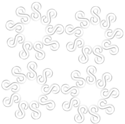 SEWACC 500pcs s Clips Rubber Band Clips Bracelet Making Tool Connector for Elastic Band Bracelet Kit for Refill