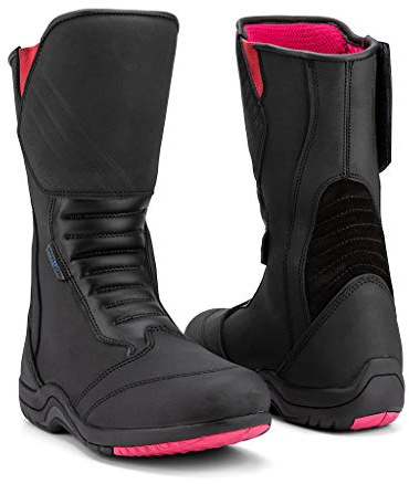 Befast - Stivali Moto donna Touring pelle Violet WP Nero 37