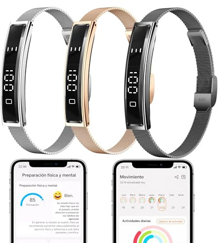 smartia – Braccialetto intelligente ultra sottile, con Bluetooth, modello 2026, fitness tracker e sonno, monitoraggio completo della tua salute, cinturino con touch screen