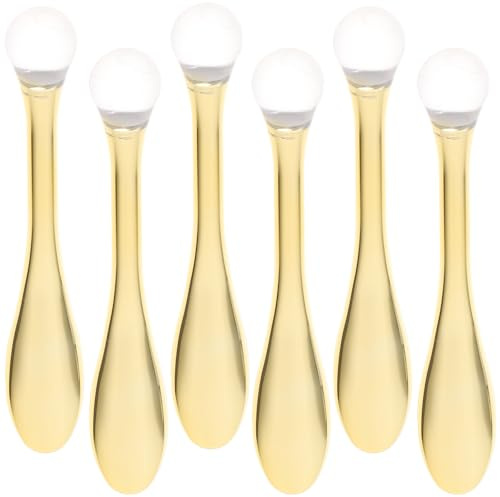 Alasum 6 Stück Gesichts Massage Stift aus Acryl mit Goldenem Finish Einfach zu Reinigen für Augenmassage und Gesichtsmaske Anwendung zu Hause