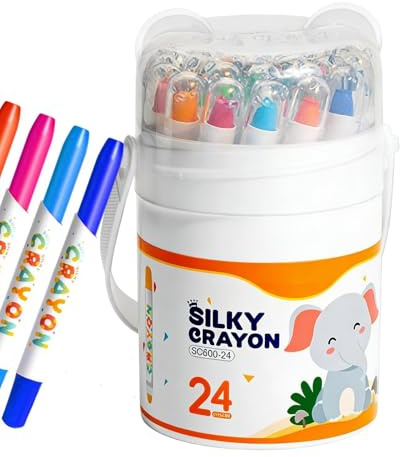 Générique Pastel À L'huile - 24 Couleurs Crayons À L'huile | Pastels À Ļ'ĥuile Solubles Dans Ľ'eau Pour Pour Dessiner Et Peindre, Miscibles Et, Idéaux Ṕour Ł'école, La Maison Ét Les Voyages, St