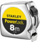 STANLEY 0-33-198 Mesure 8 M X 25 Mm Powerlock Classic Fabriqué En France - Ruban Large - Revêtement Blade Armor Et Mylar - Crochet 3 Rivets - Boitier Abs Antichoc - Blocage De Ruban