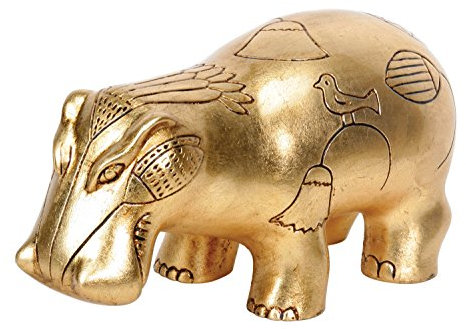 Summit Gold Leaf Hippo - Collectible Figurine Statue Sculpture Figure Egypt by