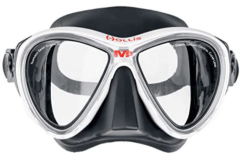 Hollis M3 Maske (weißer Rahmen mit schwarzem Silikon)