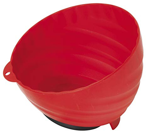 * CLEAR* Sealey Magentic Bowl Cup 150mm Dia - Cupped horizontal/Vertical use RED AK2319