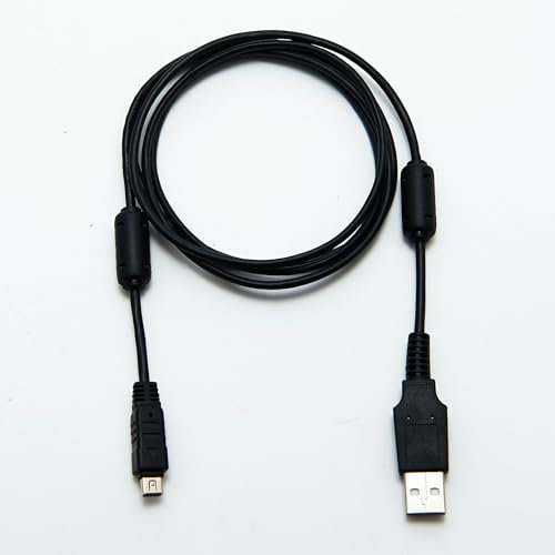 Olympus CB-USB5 / CB-USB6 Cable USB Lead Transferencia de imágenes/Cargador de batería Compatible con Olympus E-410 | 1m