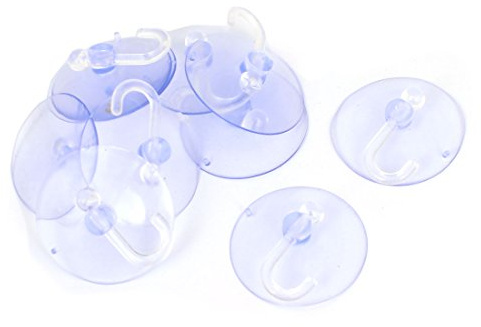 sourcing map Kitchen Cabinet Glass Windows Suction Cup Sucker Vacuum Hooks 10PCS