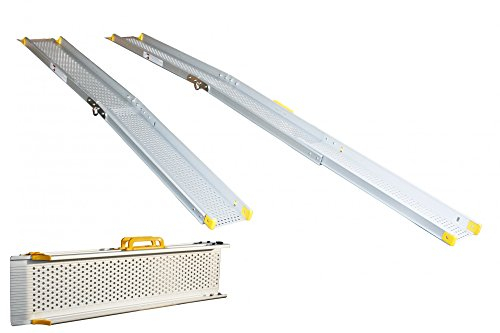 Alurampe Rollstuhl Aluminium Rampe Klappbar Längenverschiebbar Rollstuhlrampe Klapprampe Teleskoprampe 3m Alu