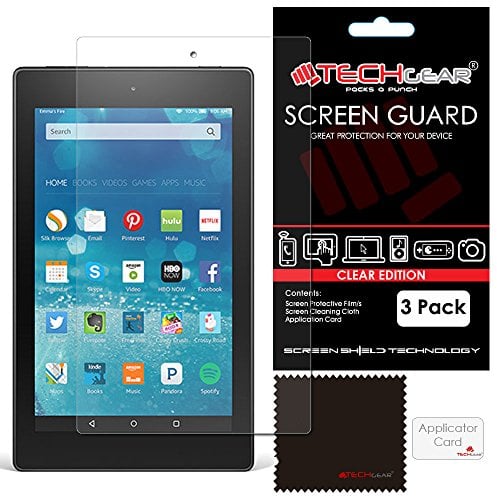 TECHGEAR [3 Pack] Screen Protectors for PREVIOUS GENERATION (2015-2018) Amazon Fire HD 8 Tablet - Clear Lcd Screen Protector for Fire HD 8 (5th 6th 7th 8th Generations ONLY)