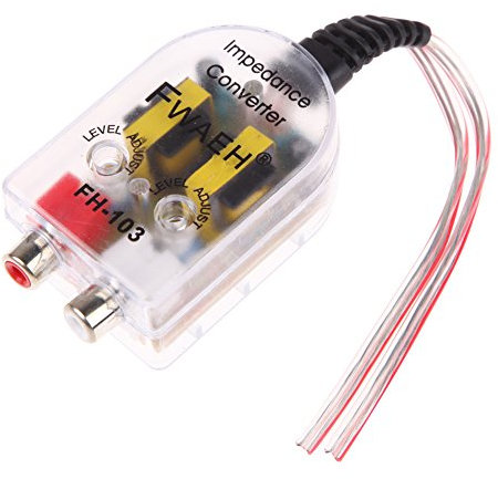 UEB Convertitore di Impedenza Audio per linee RCA ad Alta e Bassa per Auto