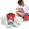 casa pura Erste Hilfe Tasche gefüllt - Notfalltasche Erste Hilfe Set Zuhause mit Verbandsmaterial, Pflaster, Rettungsdecke UVM - Verbandstasche Zubehör für Wandern, Reise, Outdoor, Auto - 22x17x5 cm