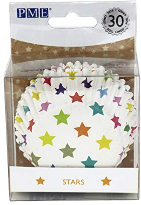 PME BC826 Papier-Backformen Sterne, Folienbeschichtetes, metallisch