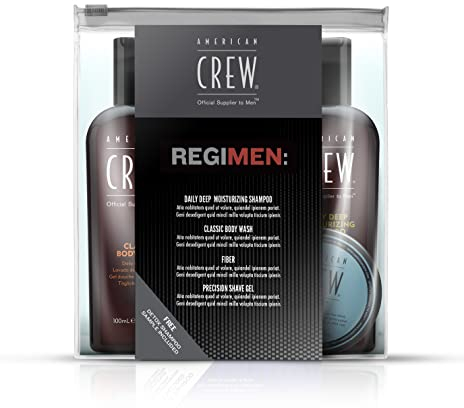 AMERICAN CREW Travel Kit, unverzichtbare rundum Pflege für Bart, Haar und Körper für unterwegs