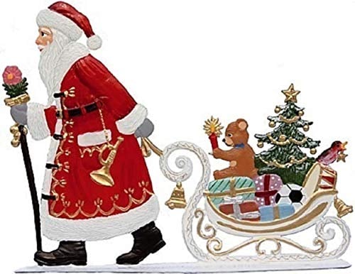 Wilhelm Schweizer Zinnfigur Nikolaus zieht Schlitten