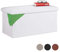 Relaxdays Sitzbank mit Stauraum, Kunstleder, faltbar, gepolstert, Flur, Schlafzimmer, HBT 37,5 x 76,5 x 38,5 cm, weiß, 1 Stück