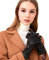 ZLUXURQ Handschuhe Damen Schwarz Weiche Lammfell Leder Touchscreen und mit Kaschmir gefüttert Winter handschuhe,bequem und warm.