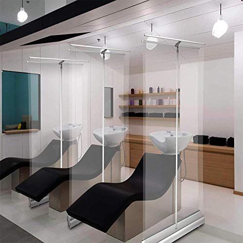 Hygieneschutz Rollup Display Mobil, Spuckschutz Stellwand Hustenschutz Virenschutz Niesschutz Transparent Stellwände Für Restaurant-lebensmittelgeschäfte, 120x200 cm