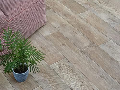 Revetement de sol en PVC dans un style d'habitation robuste, Découpe (2m de large, 1,5m de long)