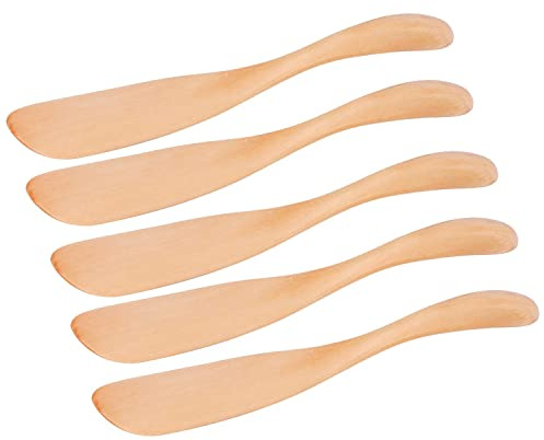 Cikonielf Buttermesser, 5 Stück Holzbuttermesser Im Japanischen Stil Jam Cheese Spreader Geschirr für die Küche zu Hause