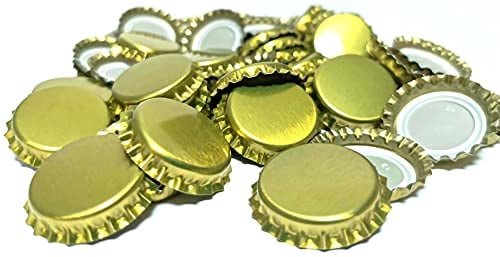 Lot de 100 capsules métalliques pour brassage de bière Doré