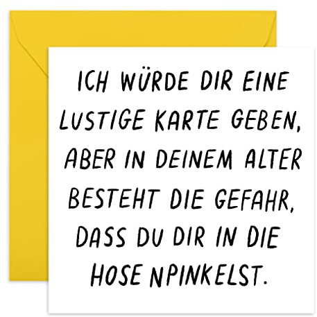 Central 23 - Lustige Geburtstagskarte – ICH WÜRDE DIR EINE LUSTIGE KARTE GEBEN - Humorvolle Glückwunschkarte zum Geburtstag für Männer Frauen Ihn Sie - Mit witzigen Aufklebern