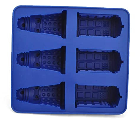 Silikon Eiswürfel Fach Tardis & Daleks Formen Schokolade Candy Cookies Mold Maker Diy Bar Party Getränk Backen Werkzeuge Für Zuhause Küchenwerkzeug 14 * 15 Cm