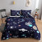 HOSIMA Kinderbettwäsche 155x220 cm Bettbezug Set, Sternenhimmel Bettbezug für Einzelbett, Moderne Bedruckte Galaxie Bettbezüge mit Kissenbezug, modisches Bettset für Jungen Mädchen