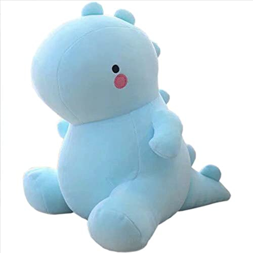 OUKEYI Lindos juguetes de peluche de dinosaurio, muñecas de animales de peluche kawaii, almohada de peluche suave, regalos de cumpleaños para niños y niñas (azul)