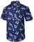 Enlision Men Funky Hawaiian Shirts Short Sleeve Casual Button Down Front Pocket Summer Aloha Party Shirt Beach Palm Tree Holiday Surf Print Navy Blue Hawaii Shirt for Party Vacation Unisex L
