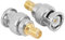 BNC-Stecker auf SMA-Buchse,2pcs BNC Male to SMA Female Type RF Connector Coaxial Adapter SMA-Buchse, RF-Stecker, BNC-J/SMA-K, Koaxial-Adapter, Test Converter Konverter, vergoldeter Kupferkern-Testkon