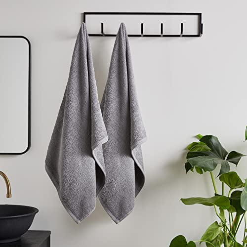 Catherine Lansfield Quick Dry Cotton Bath Sheet Pair Grey