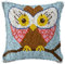 BOXIFA Latch Hook Bird Kissen Kits 43,2 X 43,2 cm Eule Kissenbezug Häkeln Erwachsene Kinder DIY Hobby Handwerk DIY Garn Für Stickerei Kissenbezug Schlafsofa Kissen