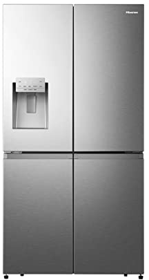 Hisense RQ760N4SASE - Amerikanischer Kühlschrank, kein Frost, französische Schubladentür, Total No Frost, Nettokapazität 584 l, 1,78 m, leise