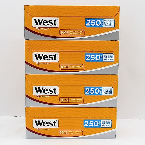 4x250 WEST Filterhülsen Special Yellow 1000 Stk.
