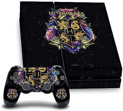 Head Case Designs sous Licence Officielle Harry Potter Blason De Hogwarts Graphiques Vinyle Autocollant De Jeu Peau Compatible avec Sony Playstation 4 PS4 Console and DualShock 4 Controller Bundle