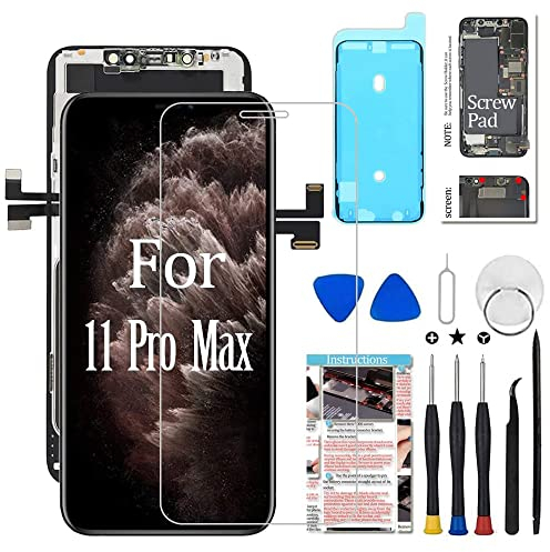 TSIOFO Display für iPhone 11 Pro max LCD Ersatz Bildschirm 6,5 Zoll LCD Display 3D Touch Digital Bildschirm Rahmen Glasbildschirm Kit Komplette mit Werkzeug-Kit