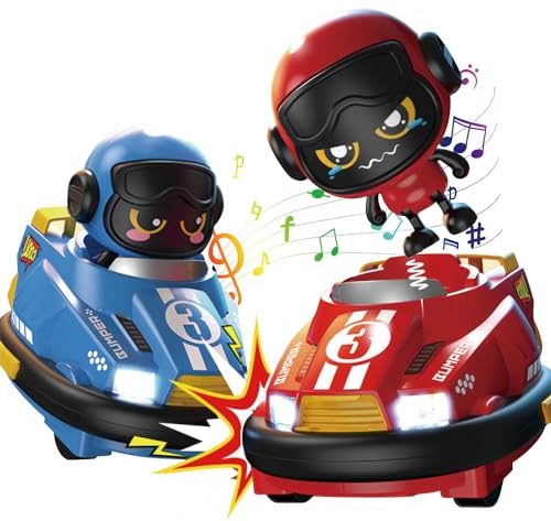 OBEST Auto Tamponneuse Télécommandé Multijoueur, Paquet de 2, Voiture RC avec Poupée éjectable, Jouets Interactifs Parents Enfants, Voiture Enfant Garçon et Fille à Partir de 6 Ans