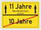 Personalisiertes 11. Geburtstag Deko Geschenk für Junge oder Mädchen mit Name und Datum - Kunstdruck Poster Karte Bild Ortsschild Ortstafel DIN A4